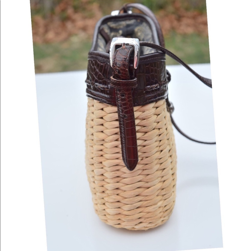 Brighton woven basket & leather bag - Picture 2 of 8